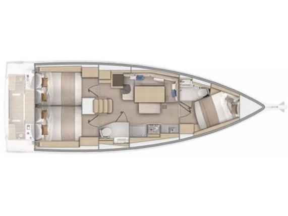 Hire Sailboat Bénéteau with a boat licence