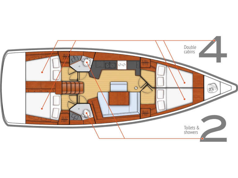 Yacht hire Mrčevac cheap Oceanis 45