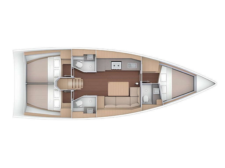 Sailboat hire in Lefkáda - Dufour Dufour 390 (3 cab. 3 WC)