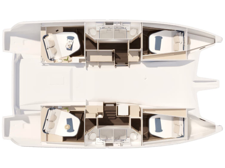 Fountaine Pajot FP 44 Quatuor (6cab.) charter bareboat or skippered in  Néa Péramos