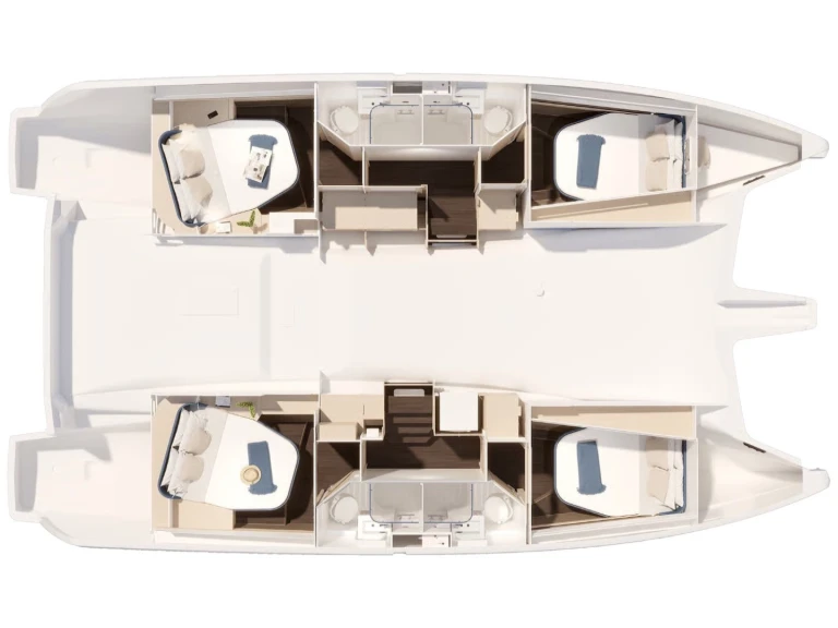 Fountaine Pajot FP 44 Quatuor (6cab.) charter bareboat or skippered in  Néa Péramos