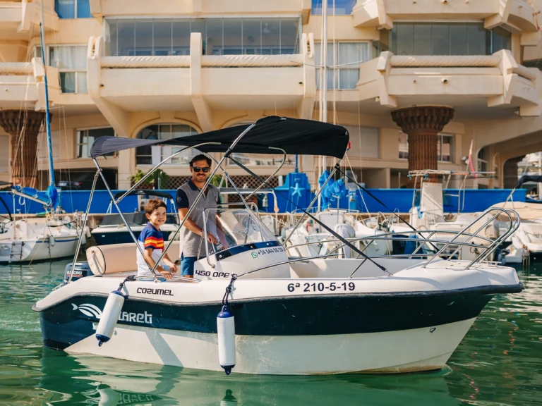 Mareti 450 CC OPEN charter bareboat or skippered in  Málaga