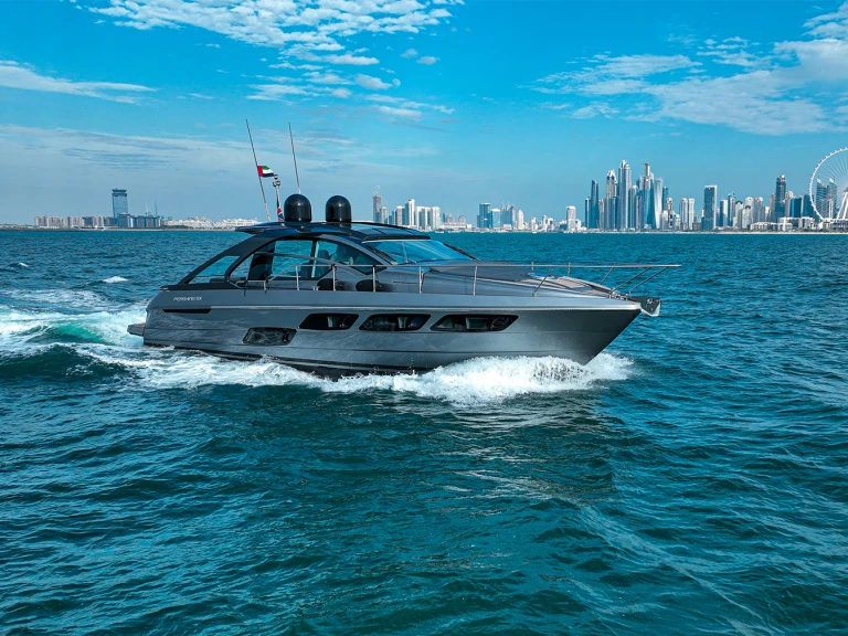 Yacht hire Dubai Marina cheap Pershing 5x