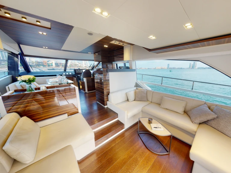 Ferretti FERRETTI 670 charter bareboat or skippered in  Dubai Marina