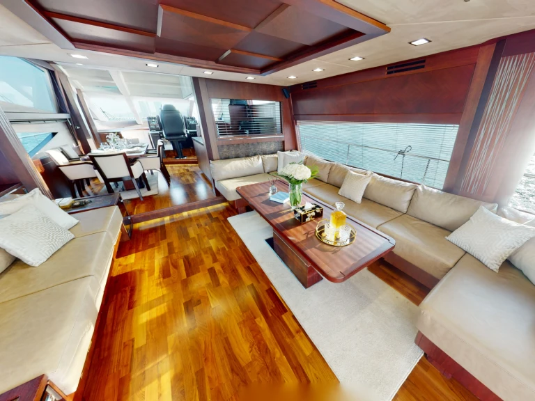 Yacht hire Dubai Marina cheap Galeon 780