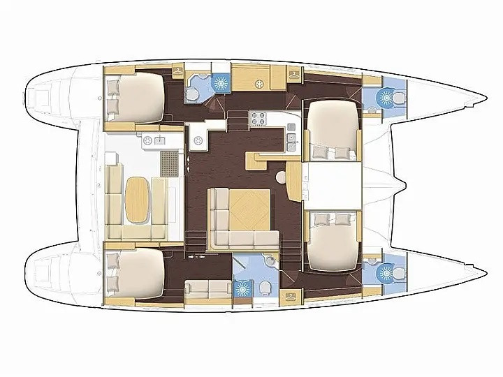 Hire a Lagoon Lagoon 500 (6 cab) Alimos