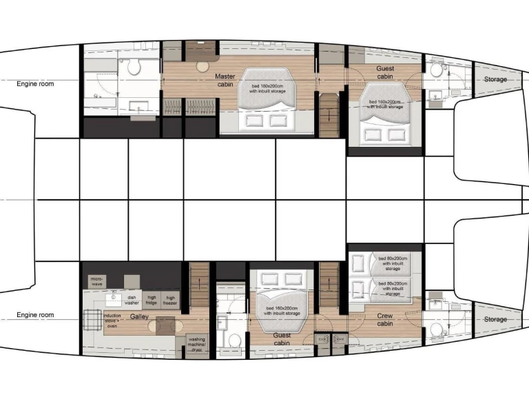 Hire Catamaran Sunreef with a boat licence