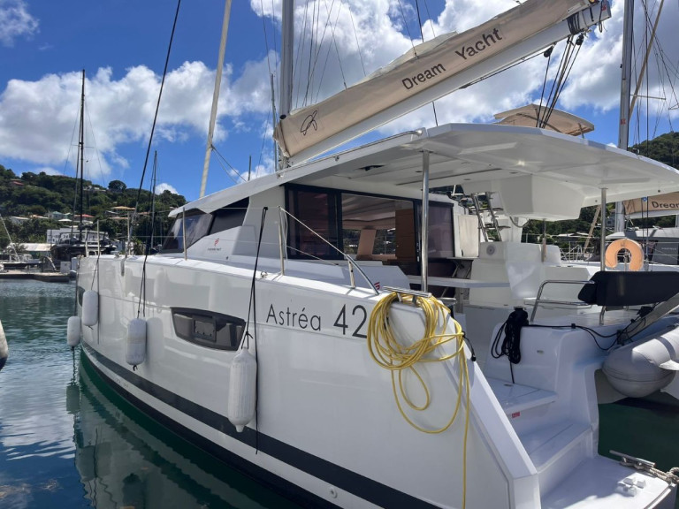 Fountaine Pajot Astrea 42 charter bareboat or skippered in  Le Marin