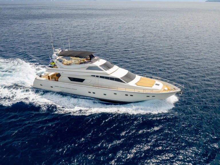 Ferretti Ferretti 80 charter bareboat or skippered in  Marina Aliki