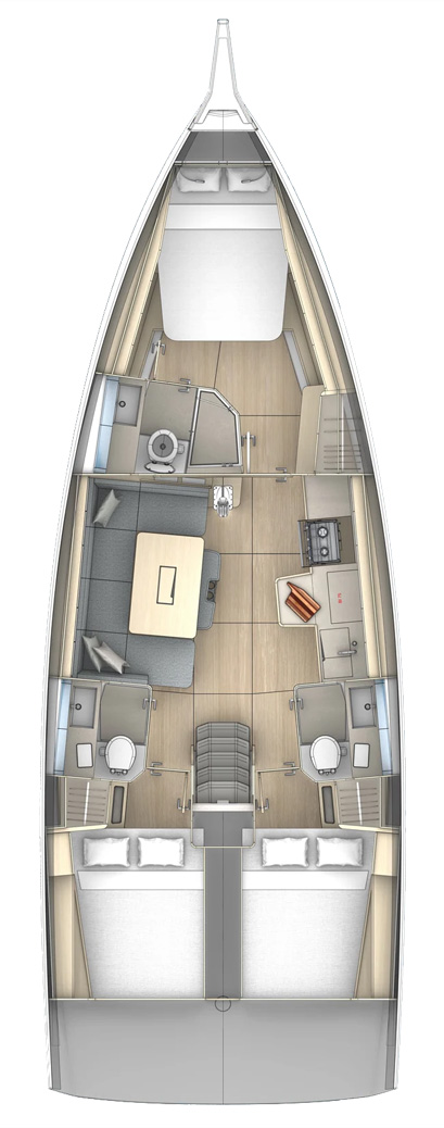 Yacht hire Trogir cheap Dufour 41