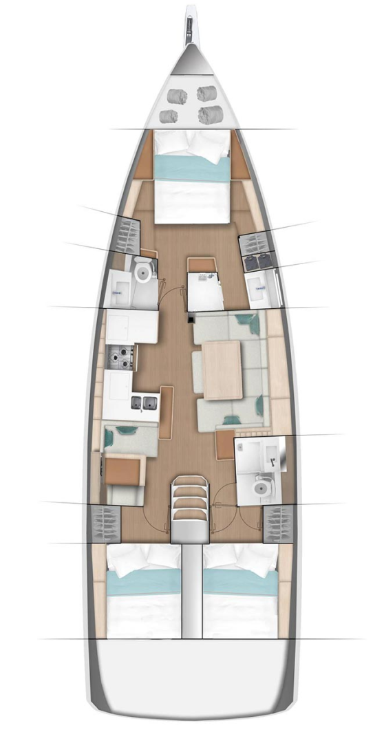 Hire Sailboat Jeanneau with a boat licence