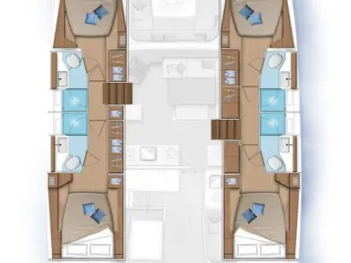 Lagoon Lagoon 46 charter bareboat or skippered in  Göcek