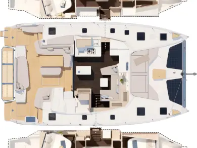 Hire Catamaran Fountaine Pajot with a boat licence