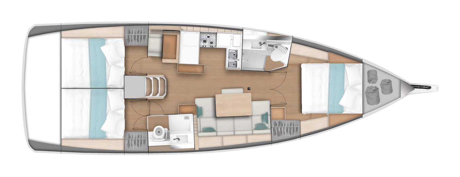 Hire Sailboat Jeanneau with a boat licence