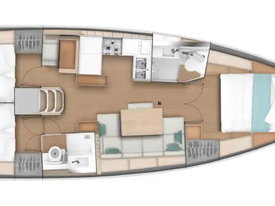 Hire Sailboat Jeanneau with a boat licence