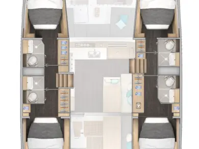 Lagoon Lagoon 43 charter bareboat or skippered in  Seget Donji