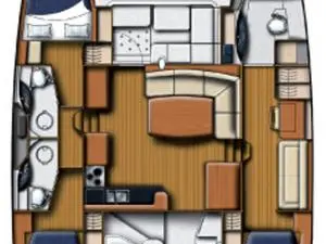 Leopard Catamarans / Robertson & Caine Leopard 45 - 3 + 1 cab. charter bareboat or skippered in  Seget Donji