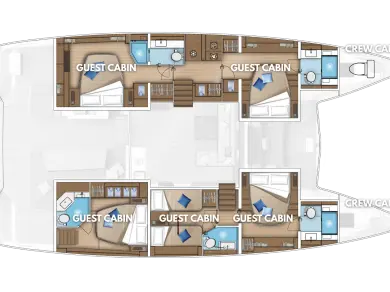 Lagoon Lagoon 55 charter bareboat or skippered in  Kaštela