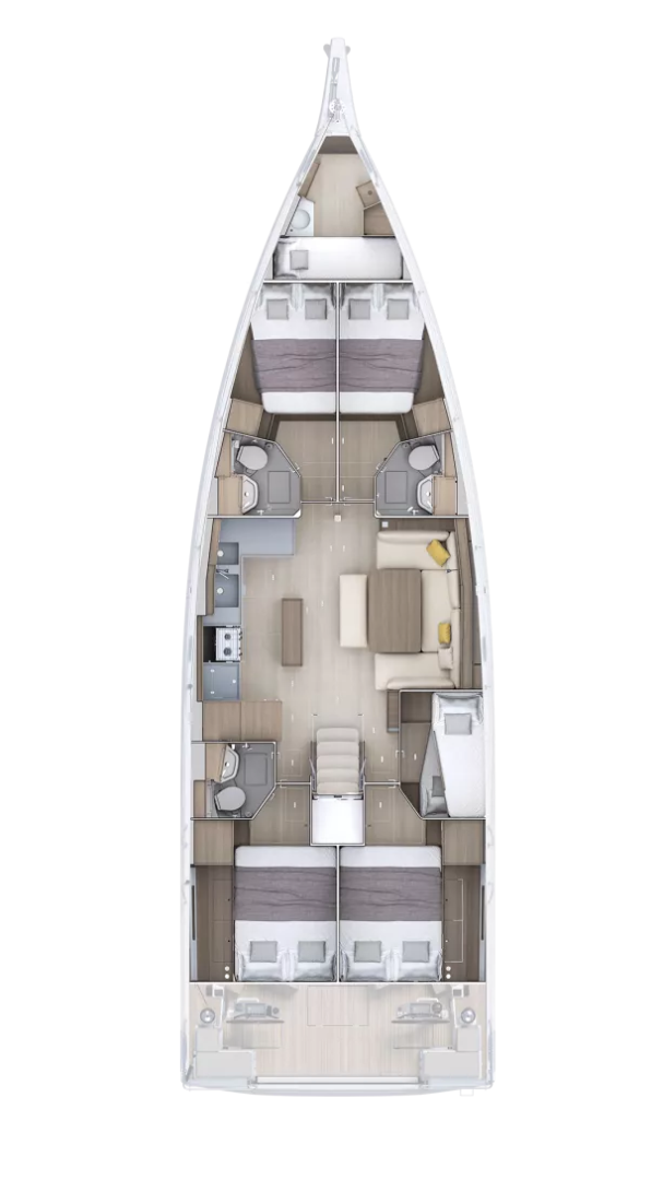 Bénéteau Oceanis 52 - 6 cab. charter bareboat or skippered in  Gouvia