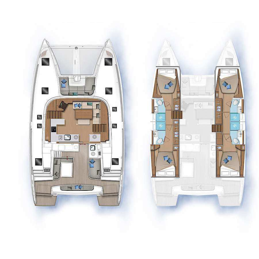 Lagoon Lagoon 46 charter bareboat or skippered in  Fethiye