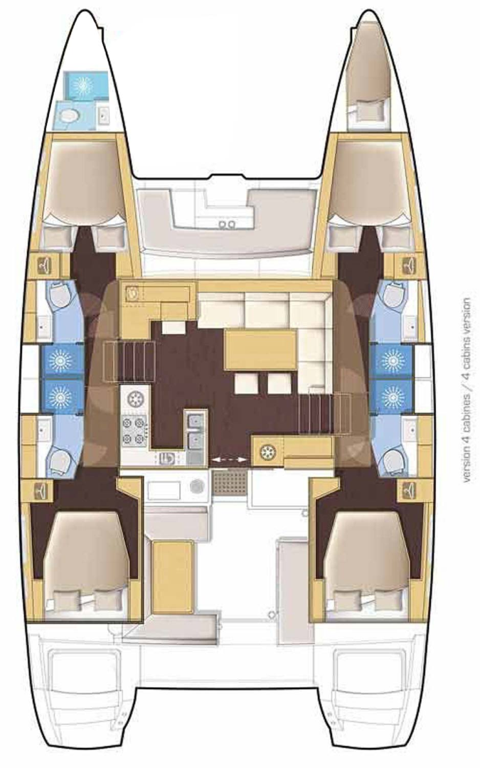 Lagoon Lagoon 46 charter bareboat or skippered in  Capo d'Orlando