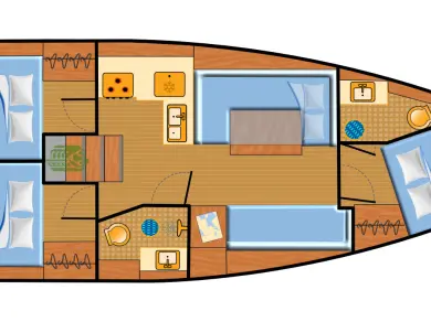 Hire Sailboat Jeanneau with a boat licence
