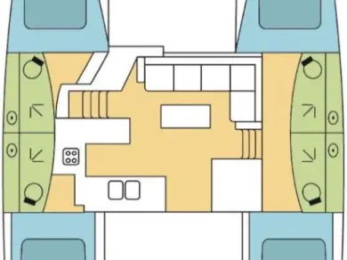 Yacht charter Jolly Harbour - Fountaine Pajot Elba 45 on SamBoat