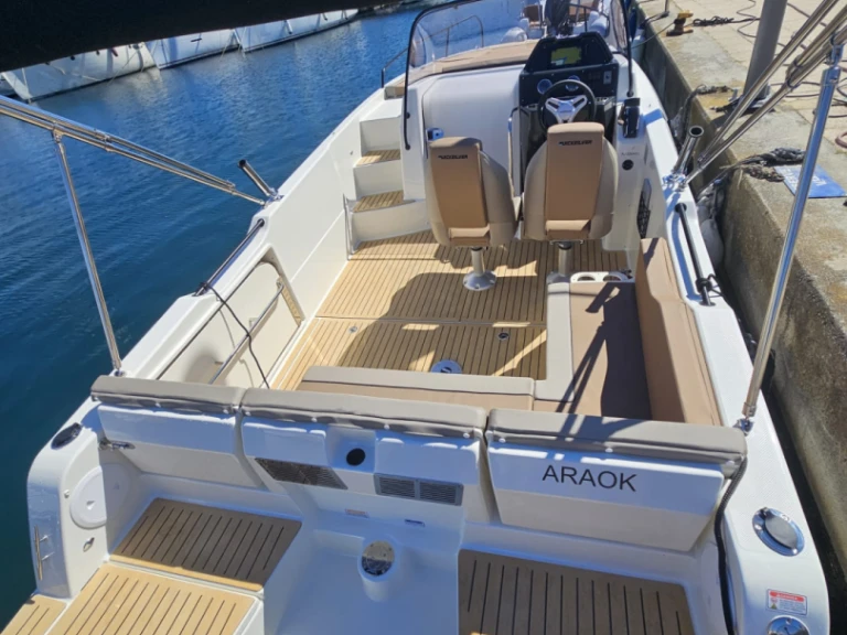 Quicksilver Activ 755 Sundeck charter bareboat or skippered in  Propriano