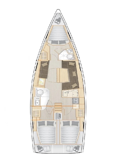 Hanse Hanse 388 charter bareboat or skippered in  Seget Donji