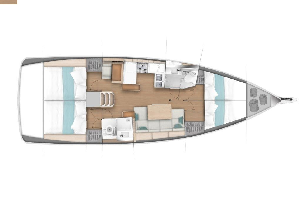 Sailboat hire in North Aegean - Jeanneau Sun Odyssey 440