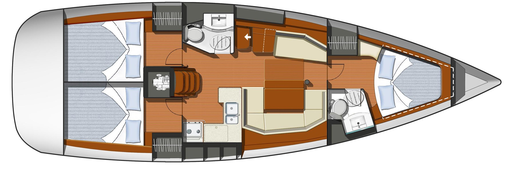 Yacht charter Biograd na Moru - Jeanneau Sun Odyssey 42i on SamBoat