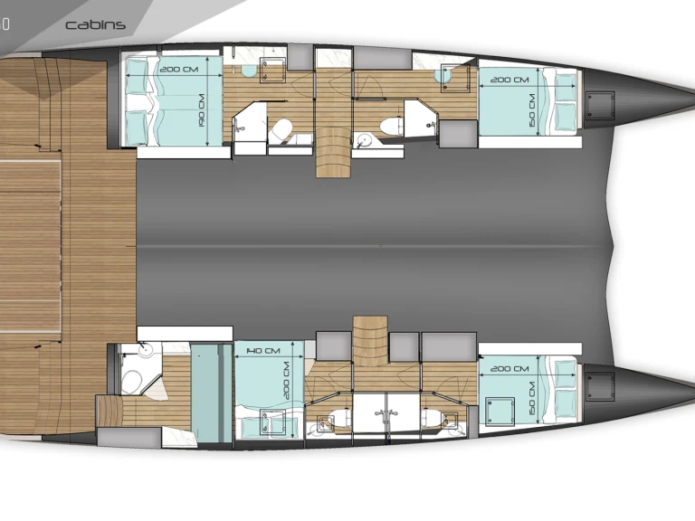 Yacht charter Olbia - Wave Catamarans Wave 50 - 5 cab. on SamBoat