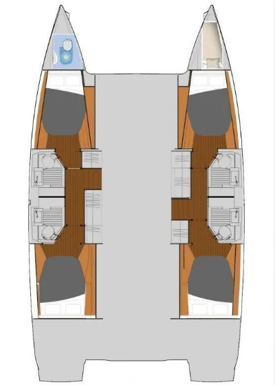 Catamaran hire in Nikiána - Fountaine Pajot Fountaine Pajot FP 41 Quatuor 4