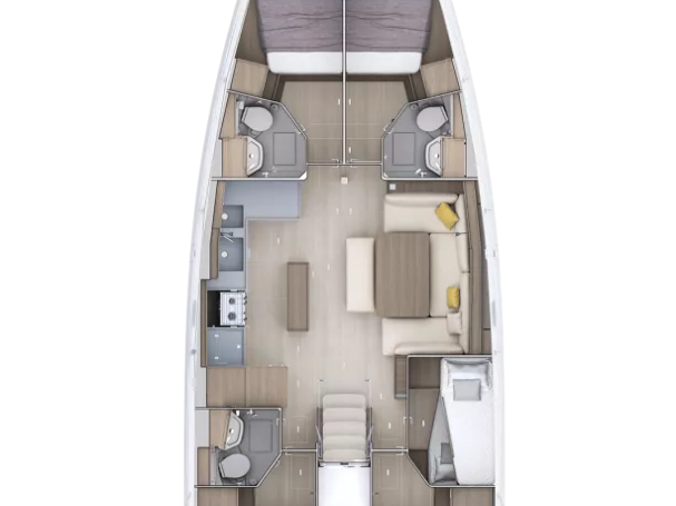 Sailboat hire in Lefkáda - Bénéteau Oceanis 52 - 6 cab.