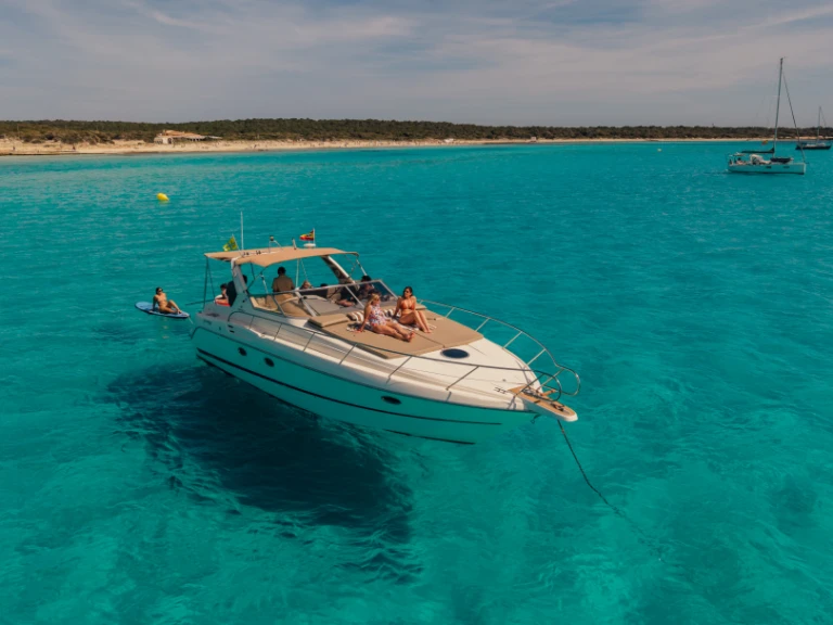 Cranchi Smeraldo 37 charter bareboat or skippered in  s'Estanyol de Migjorn