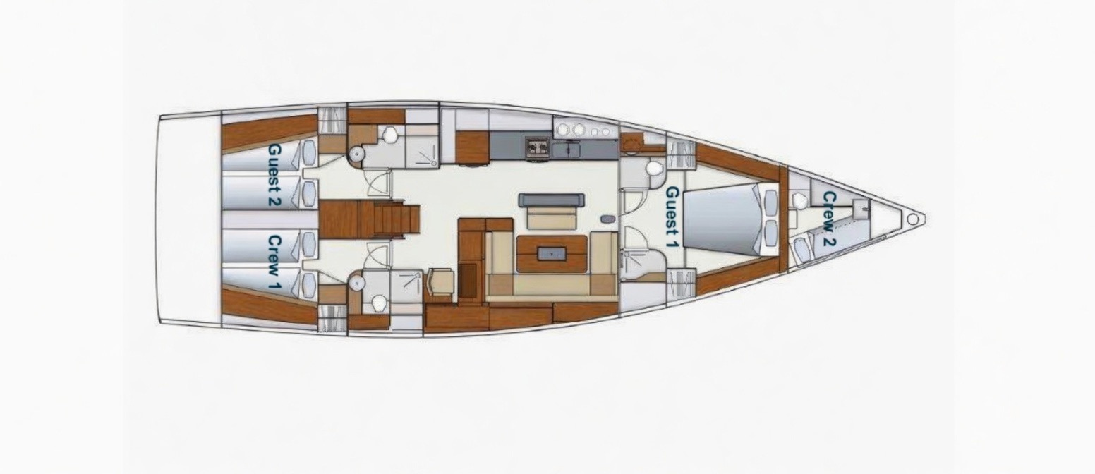 Hanse Hanse 575 charter bareboat or skippered in  Golfo Aranci