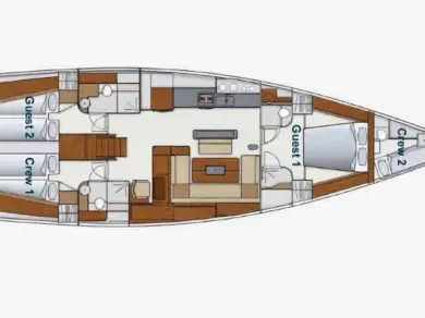 Hanse Hanse 575 charter bareboat or skippered in  Golfo Aranci