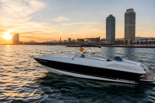 Sunseeker Monterey 27 charter bareboat or skippered in  Port Olímpic of Barcelona