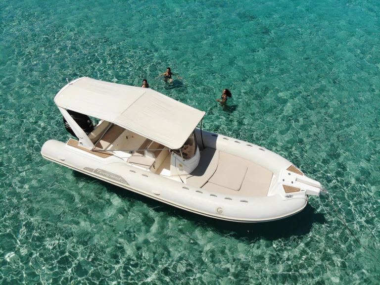 Capelli Tempest 770 S charter bareboat or skippered in  Portocolom