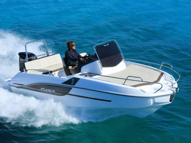 Bénéteau Flyer 5.5 SUNdeck charter bareboat or skippered in  Novalja