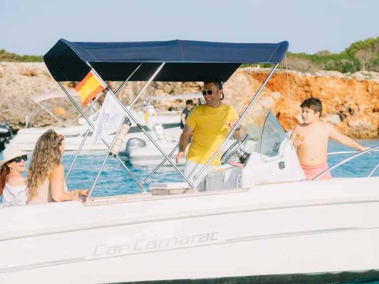 Jeanneau Cap Camarat 545 Open charter bareboat or skippered in  Cala en Bosch