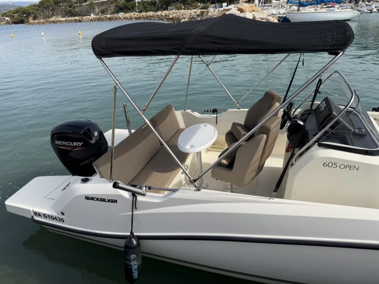 Charter a Quicksilver Activ 605 Open in La Madrague on Samboat