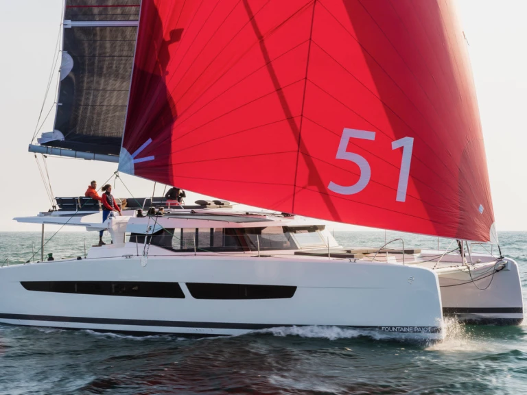 Fountaine Pajot Aura 51 charter bareboat or skippered in  Sant Antoni de Portmany