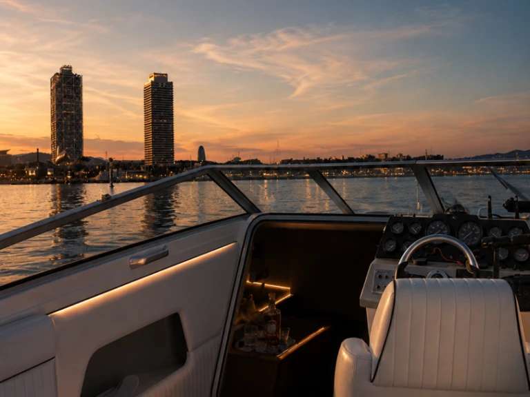 Sunseeker Monterey 27 charter bareboat or skippered in  Port Olímpic of Barcelona