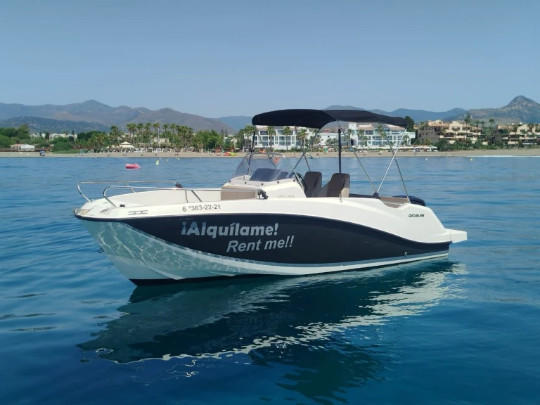 Quicksilver Activ 505 Open charter bareboat or skippered in  Spain