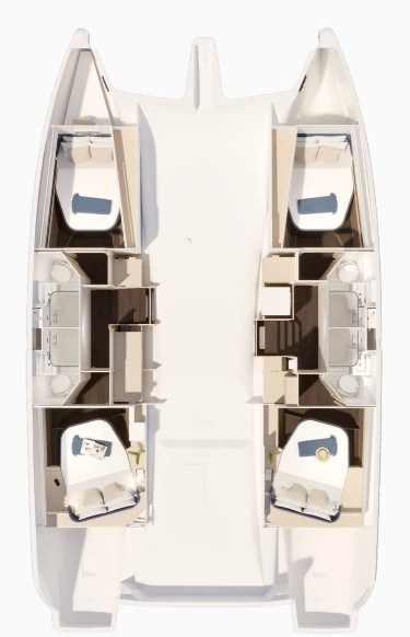 Fountaine Pajot Fountaine Pajot FP 44 Quatuor - 4 + 1 cab. charter bareboat or skippered in  Seget Donji