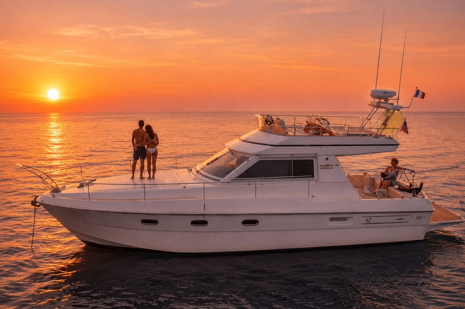 Ferretti Holiday Sea  charter bareboat or skippered in  Cannes