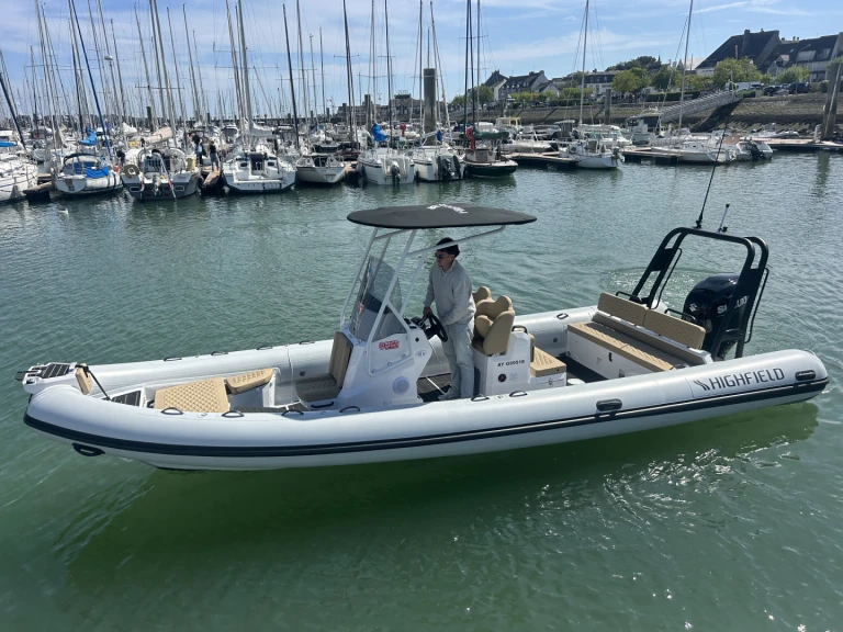 Highfield Patrol 760 charter bareboat or skippered in  La Trinité-sur-Mer