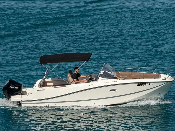 Quicksilver Activ 755 Sundeck charter bareboat or skippered in  Split