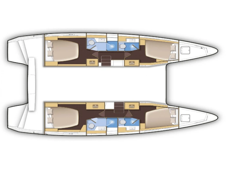 Lagoon Lagoon 42/6 cab charter bareboat or skippered in  Volos